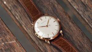 Girard Perregaux 18k Rose Gold Vintage Watch "Honeycomb" Dial