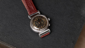 Anonymous Stepped-Case Oversize Gilt Vintage Chronograph Valjoux 22
