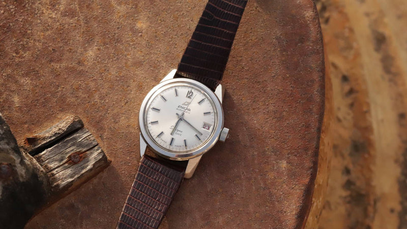 Enicar Sherpa 600 Date Vintage Super Compressor Automatic Watch