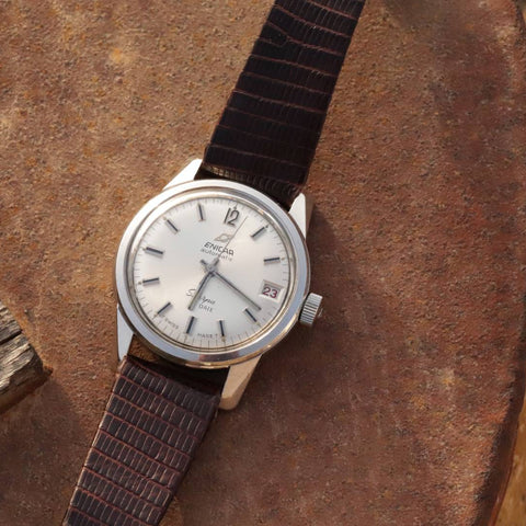 Enicar Sherpa 600 Date Vintage Super Compressor Automatic Watch